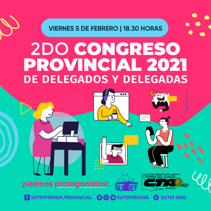 Viernes 5 de febrero, 18.30 horas: segundo congreso provincial de delegados y delegadas