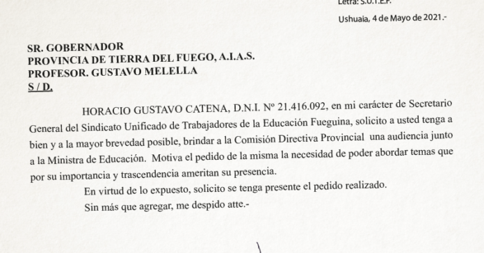 04-05-2021 Pedido de audiencia gobernador y ministra educación_Mesa de trabajo 1