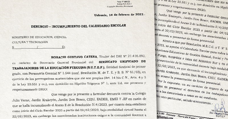 SUTEF denuncia incumplimiento de calendario escolar por parte de 7 empresas  de educación privada